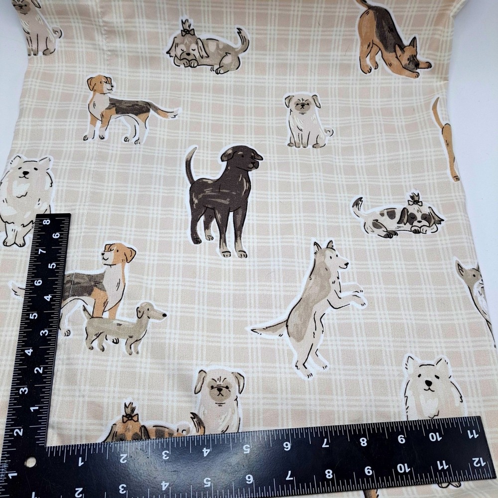 Cuddl Duds‎ Sheet Set Full Size Cozy Dog Paw Plaid Tan Beige Bedding 84x99